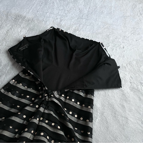 BCBGMaxAzria Silk Tiered Retro Tulle Crinoline Polka Dot Cocktail Dress Y2K - Picture 9 of 12